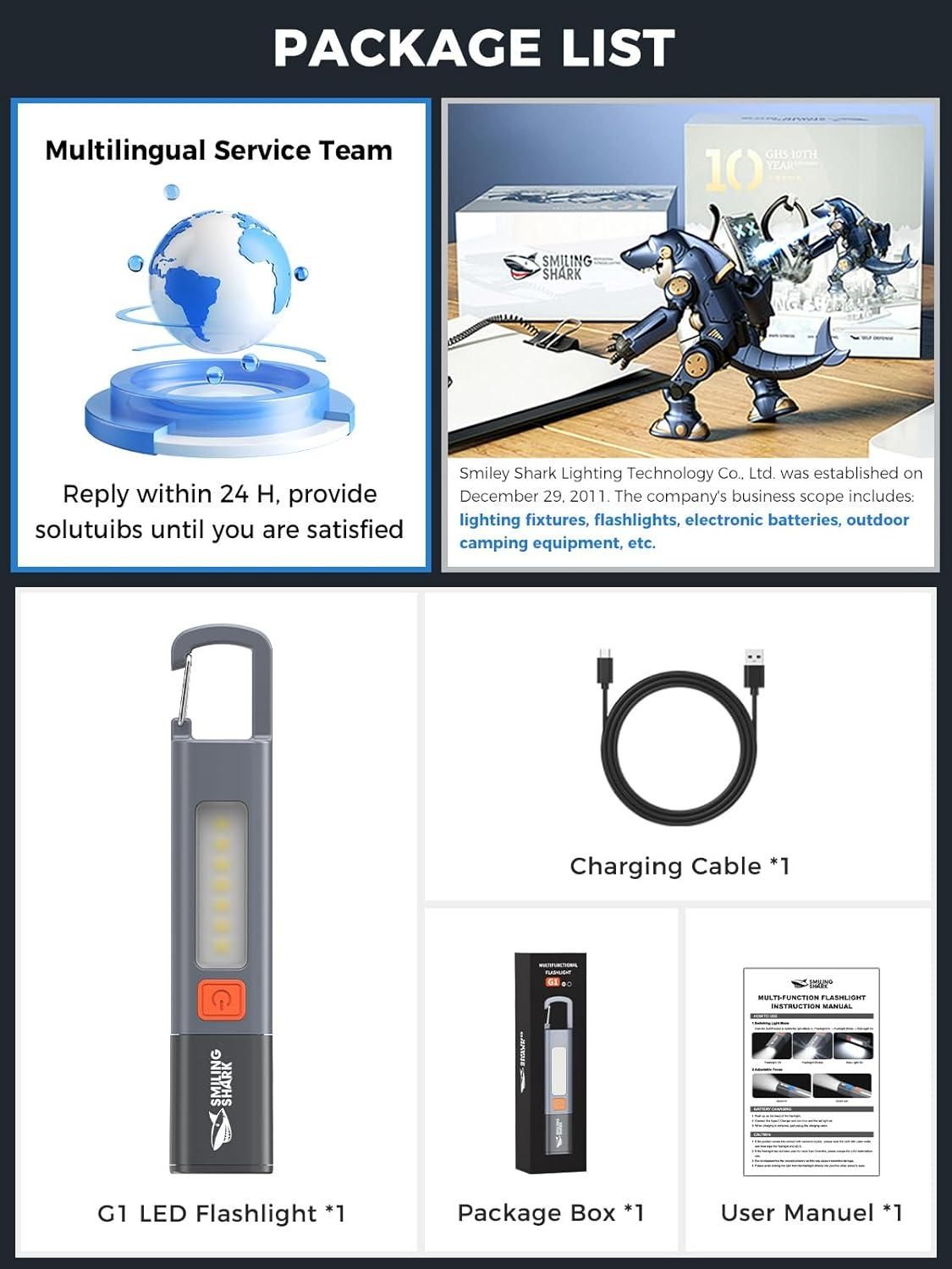 USB Charging Portable Outdoor EDC Torch